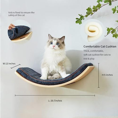 LIORCE Cat Wall Shelf with Two Steps