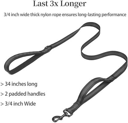 iYoShop Double Dog Leash with 3 Extra Traffic Handles, 5-18 lbs
