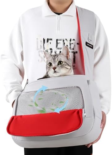 Dog Sling Carrier for Dogs & Cats, Fits 7–18lbs, Lightweight Pet Carrier Bag
