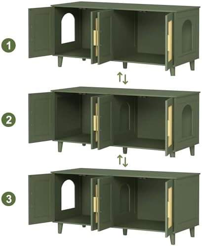 Homhedy Boho Cat Litter Box Enclosure
