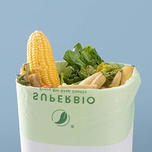 SUPERBIO 2.6 Gallon Compostable Bags, 2 Pack