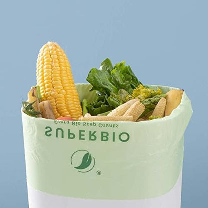 SUPERBIO 2.6 Gallon Compostable Bags, 2 Pack