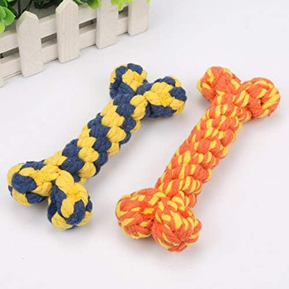 Dog Rope Toy, Dog Toys Bone Pet Teeth Cleaning Toy 2 PC