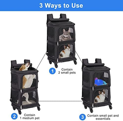 Double Pet Carrier Backpack