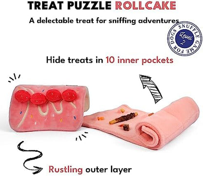 CHEWFFON Birthday Cake Snuffle Dog Toy, Enrichment Treat Hiding Puzzle