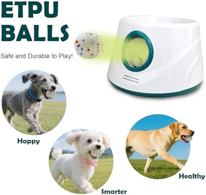 MEKAPLE Automatic Dog Ball Launcher, Upgraded Interactive Dogs Balls Thrower