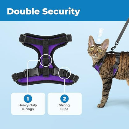 Voyager Escape-Proof Step-in Cat Harness & Leash