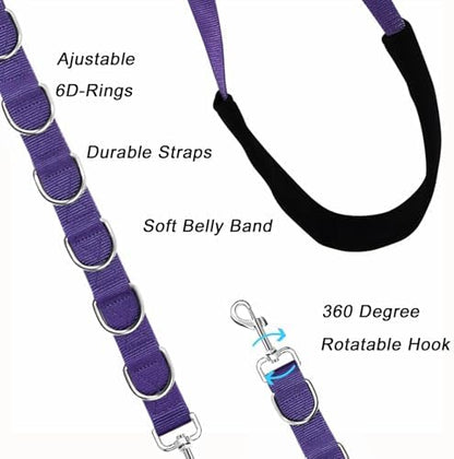 Dog Grooming Belly Strap Belly Band & Loop 3 Sets Adjustable Dogs Groomer