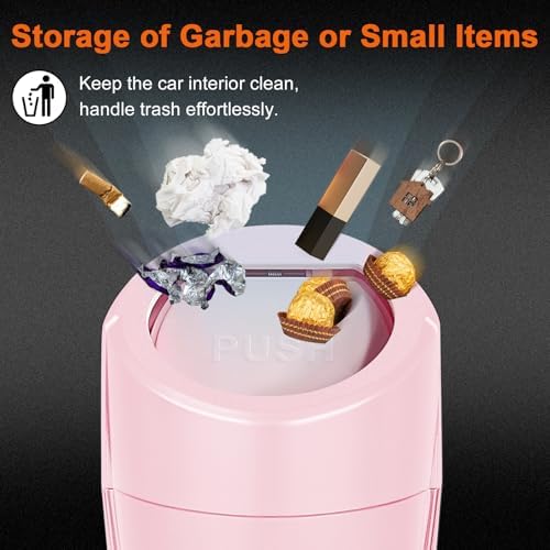 Car Trash Can, Leakproof Mini Car Garbage Can Cup Holder