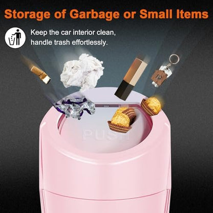 Car Trash Can, Leakproof Mini Car Garbage Can Cup Holder