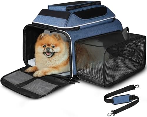 Petskd Top and Side Expandable Small Pet Carrier Airline Approved