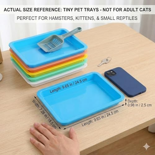 6 Pcs Kitten Litter Boxes, Low Entry Litter Box