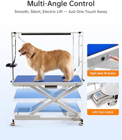 POLIMO Professional LED Electric Dog Grooming Table