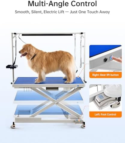 POLIMO Professional LED Electric Dog Grooming Table