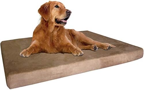 Dogbed4less Extra Large True Orthopedic Gel Memory Foam Dog Bed, Waterproof
