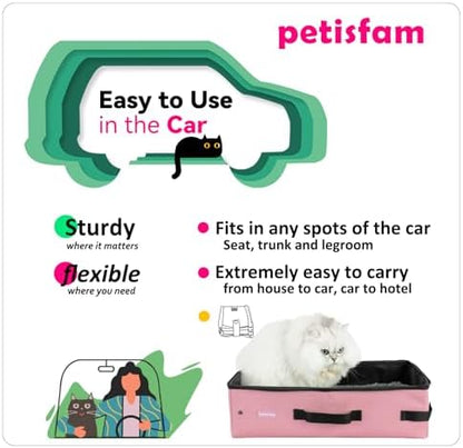 Smell-Contained Portable Cat Travel Litter Box