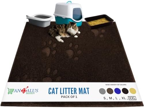 Andalus Jumbo Cat Litter Mat, Non-Slip & Easy to Clean Cat Litter Box Mat