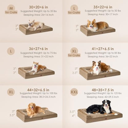 EHEYCIGA Large Dog Bed Memory Foam