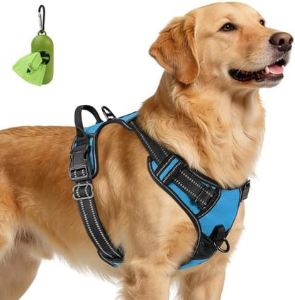 Joytale No Pull Dog Harness for Extra Large Dogs, Front Clip, Sky Blue