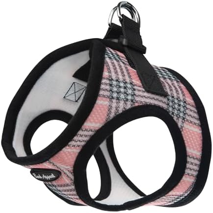 Bark Appeal Pink Plaid Step-in Dog Harness