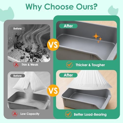 Robot Cat Litter Box Liners, 2.8 MIL Thick