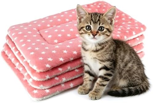 4 Pack Cat Bed Mat, Washable Sleeping Pad