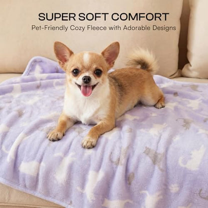 Luciphia Dog Blanket 3 Pack, Soft Cozy Fleece Throw