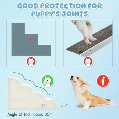 Mesa Lemon 4 Step Dog Stairs Pet Ramp