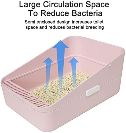 Sfozstra Small Cat Litter Box: Removable Tray