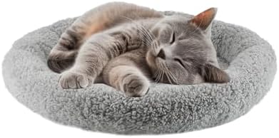 LESYPET Cat Bed for Indoor Cats, Small Pet Bed Curl Sleep Cushion