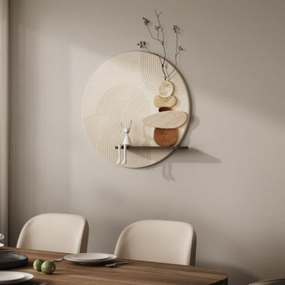 3D Textured Abstract Modern Round Wall Art Decor