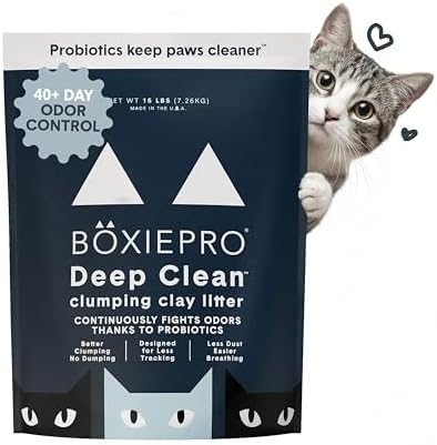 Boxie Probiotic Cat Litter, 40 Day Control, Clumping Clay Kitty Litter