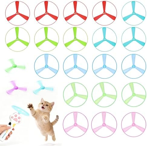 Cat Toy Disc, Interactive Cat Fetch Toy Flying Discs