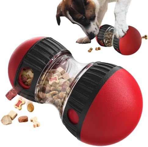 BSISUERM Dog Food Puzzle Toy Adjustable Treat Dispensing Food Dispenser Slow