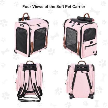 EliteField Deluxe Rolling Backpack Dog & Cat Carrier