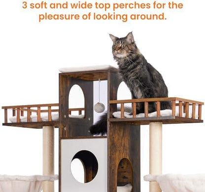 Heybly Cat Tree with Litter Box Enclosure