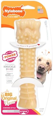 Nylabone Power Chew Textured Bone Dog Chew Toy, Original Flavor