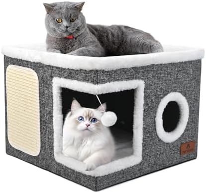 Cat Beds for Indoor Cats, Large Cat Cave Bed