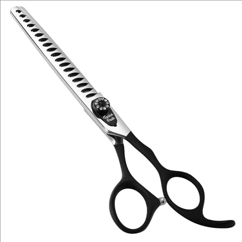8.0'' Dog Chunker Scissors For Grooming 440C Stainless Steel Black Non-Slip