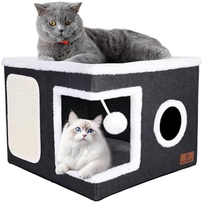 Cat Beds for Indoor Cats, Large Cat Cave Bed