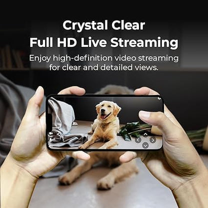 Waggle Dog Temperature Monitor & Pet Camera Bundle for RVs - Portable WiFi Cam (128GB) with Motion Alert & Remote Access | Watch Pets While Travelling