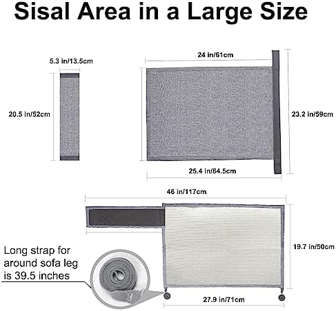Upgraded Cat Scratch Furniture Protector, Cat Scratch Sofa Arm Sheild