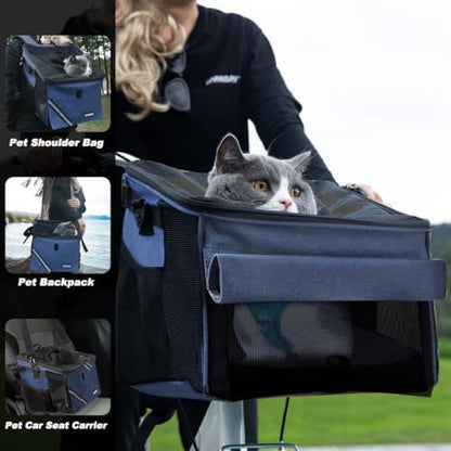 Pet Carrier Bicycle Basket Bag Pet Carrier/Booster Backpack
