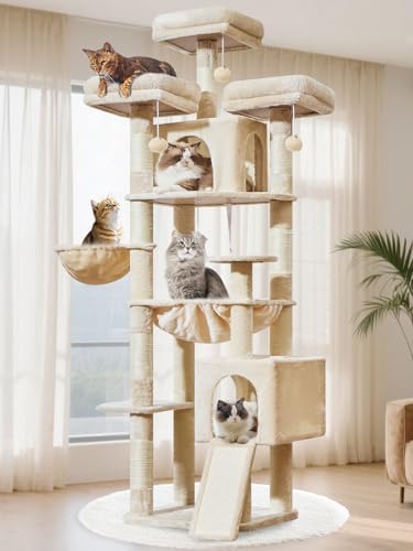 Taoqimiao Tall Cat Tree, 76In XL Cat Tower