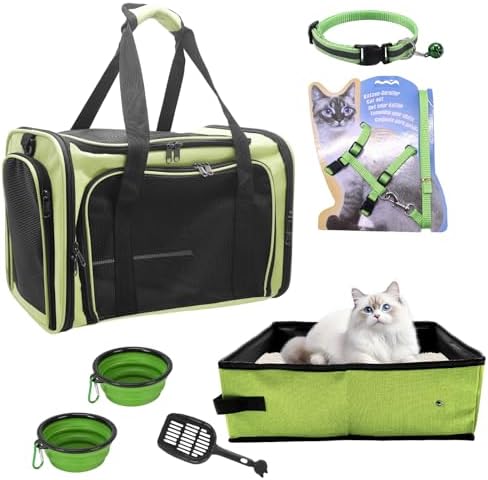 Cat Carrier Soft-Sided & Folding Travel Litter Box