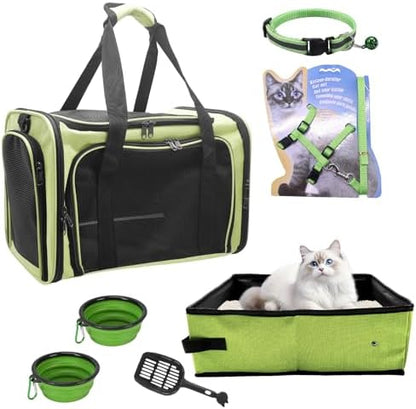 Cat Carrier Soft-Sided & Folding Travel Litter Box