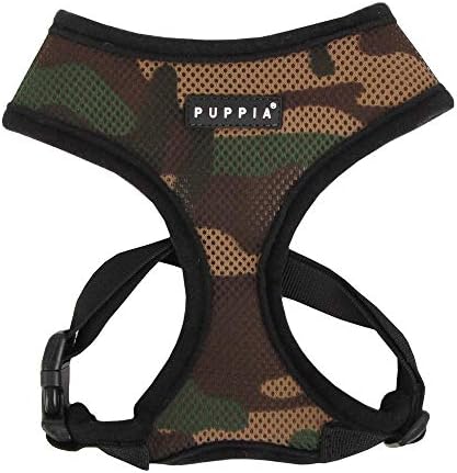 Puppia Soft Dog Harness No Choke Over-The-Head Triple Layered Breathable Mesh
