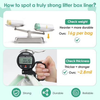 Robot Cat Litter Box Liners, 2.8 MIL Thick