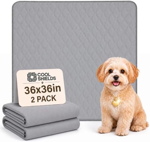 CoolShields Washable Pee Pads for Dogs, 2 Pack