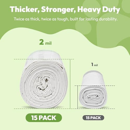 30 Pack Litter Box Liners, Large Drawstring Cat Litter Bags